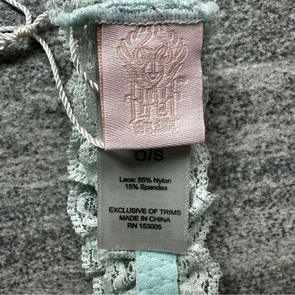 NWT Free People x HAH One & Done Lace Garter Headband Scrunchie Something Blue - Picture 7 of 14